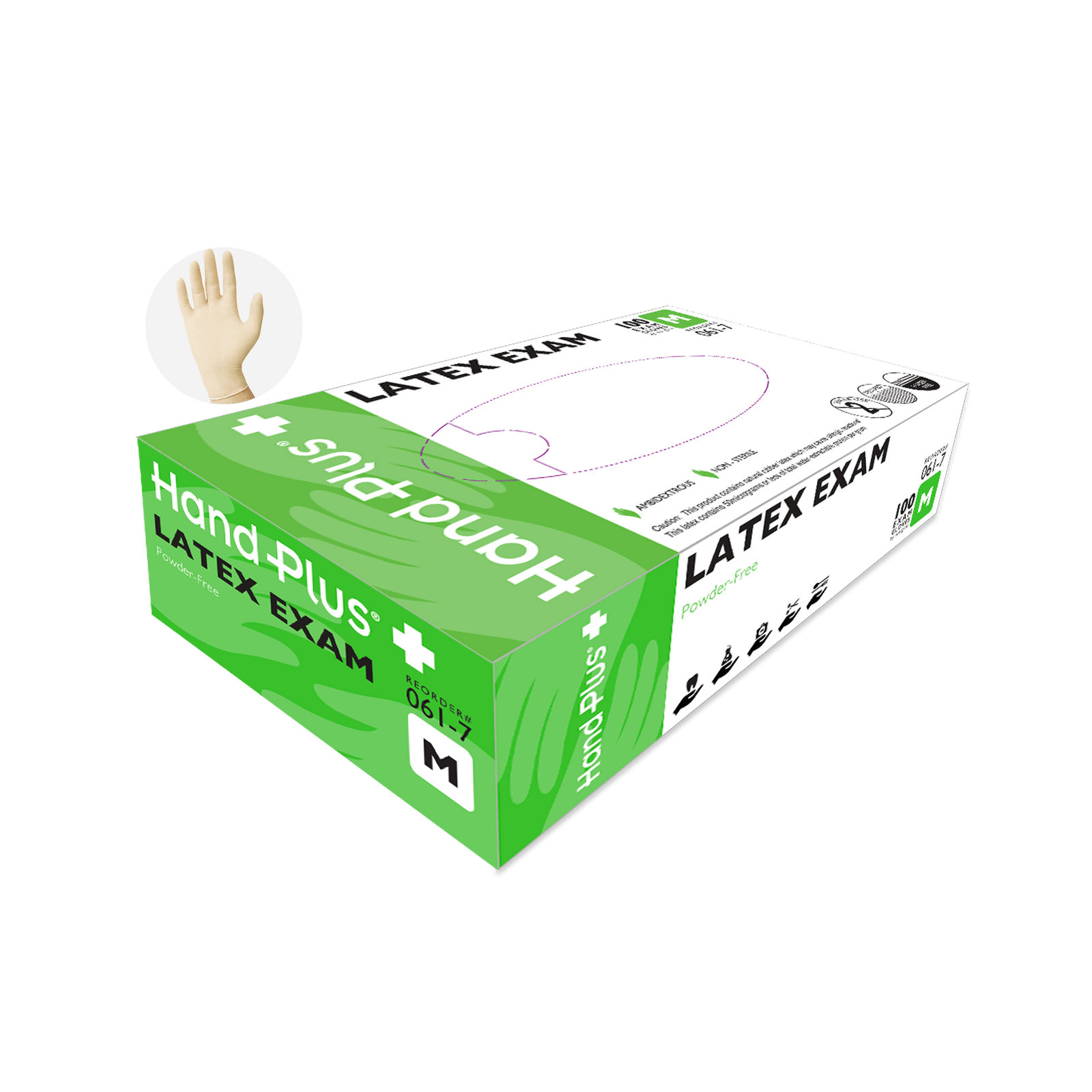 HandPlus 061 latex exam glove