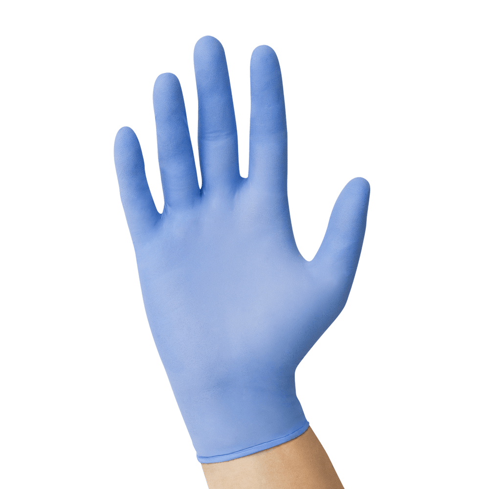 blue color glove
