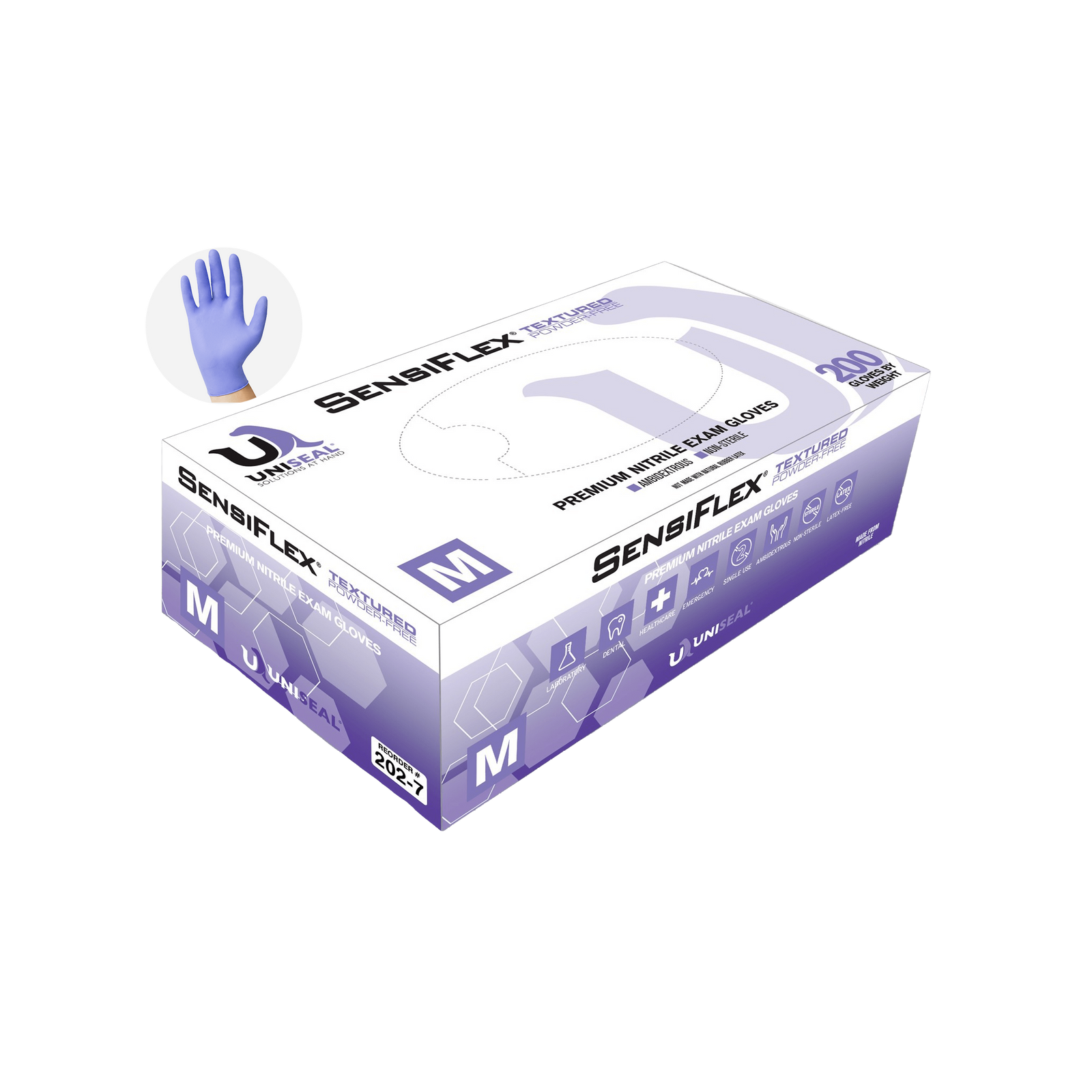 Uniseal Nitrile Exam Gloves 202