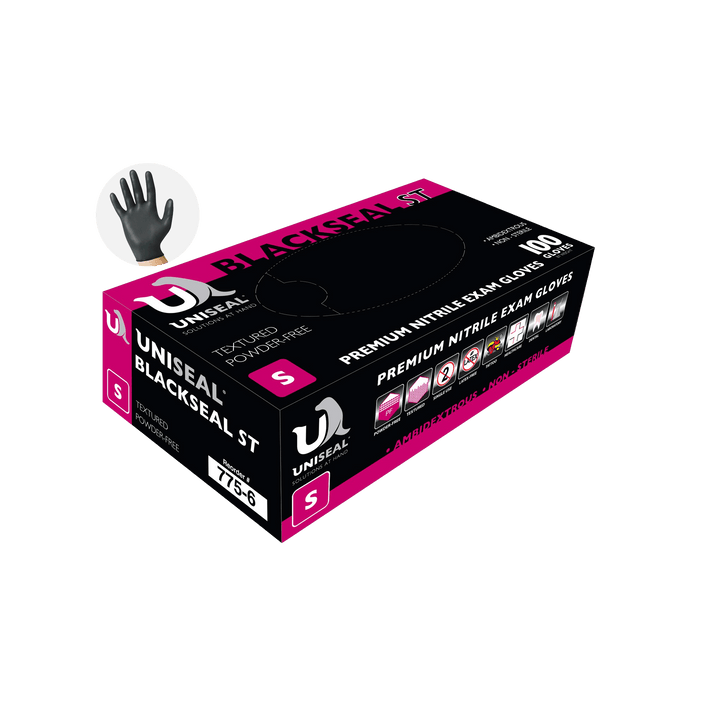 Uniseal® Nitrile Exam Gloves – BlackSeal ST Powder-Free (Box)